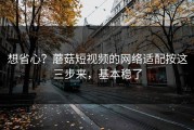 想省心？蘑菇短视频的网络适配按这三步来，基本稳了