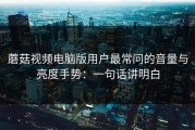蘑菇视频电脑版用户最常问的音量与亮度手势：一句话讲明白
