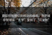 蘑菇短视频切到移动网络后，我把缓存管理从“玄学”变成了“可复制”