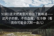 91网1这次把类型片拍出了新味道——这片子的狠，不在血腥，在冷静（看完你可能会沉默一会儿）