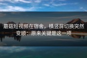 蘑菇短视频在宿舍，横竖屏切换突然变顺：原来关键是这一项