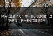 91网0里最“刀”的一幕，其实是：这不是爽，是一种迟到的释怀