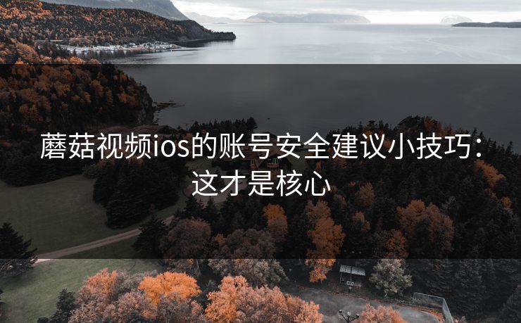 蘑菇视频ios的账号安全建议小技巧：这才是核心