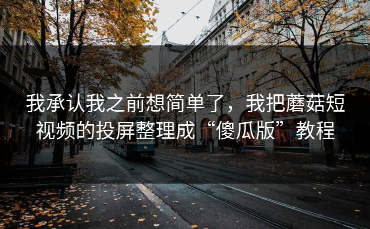 我承认我之前想简单了，我把蘑菇短视频的投屏整理成“傻瓜版”教程