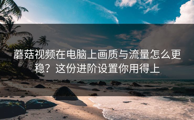 蘑菇视频在电脑上画质与流量怎么更稳？这份进阶设置你用得上