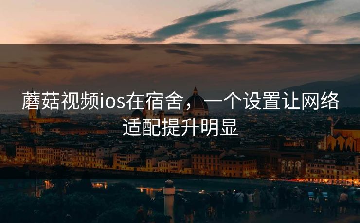 蘑菇视频ios在宿舍,一个设置让网络适配提升明显 蘑菇视频ios在宿舍,一个设置让网络适配提升明显